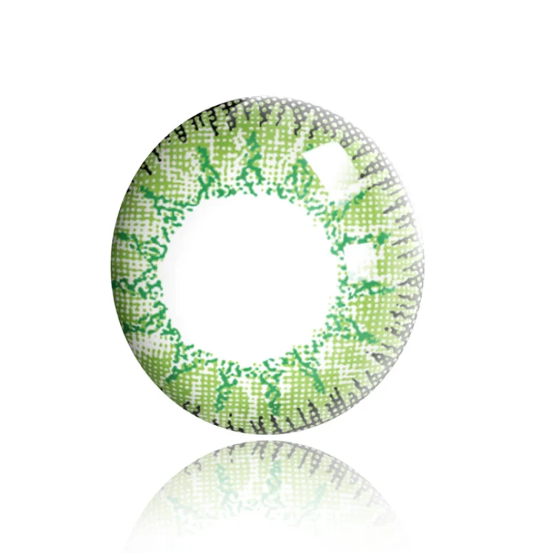 Vega Bright Forest Green Prescription Colored Contact Lenses - Image 3