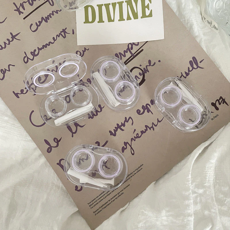 Clear Simple Colored Contact Lens Case - Image 11