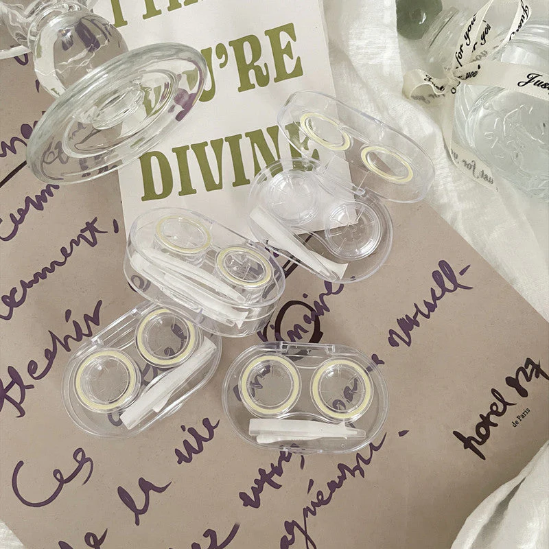 Clear Simple Colored Contact Lens Case - Image 12