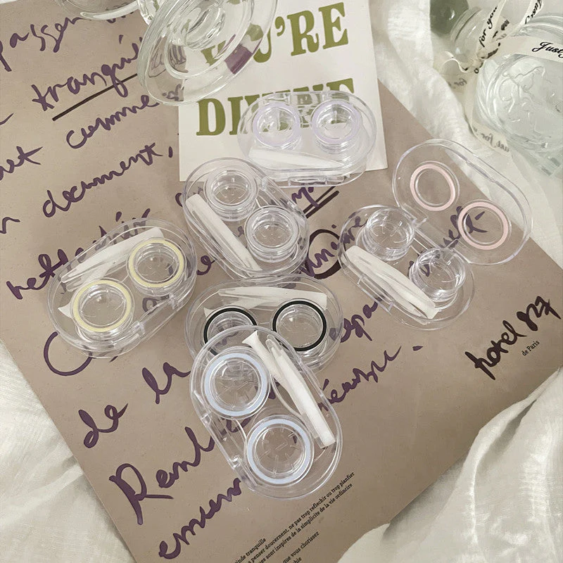 Clear Simple Colored Contact Lens Case - Image 4