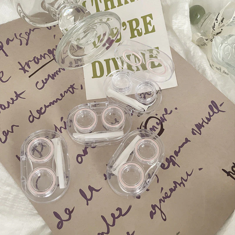 Clear Simple Colored Contact Lens Case - Image 8