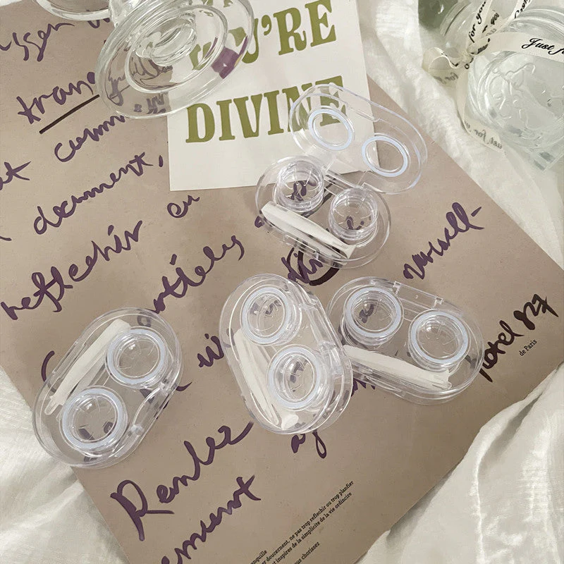 Clear Simple Colored Contact Lens Case - Image 9
