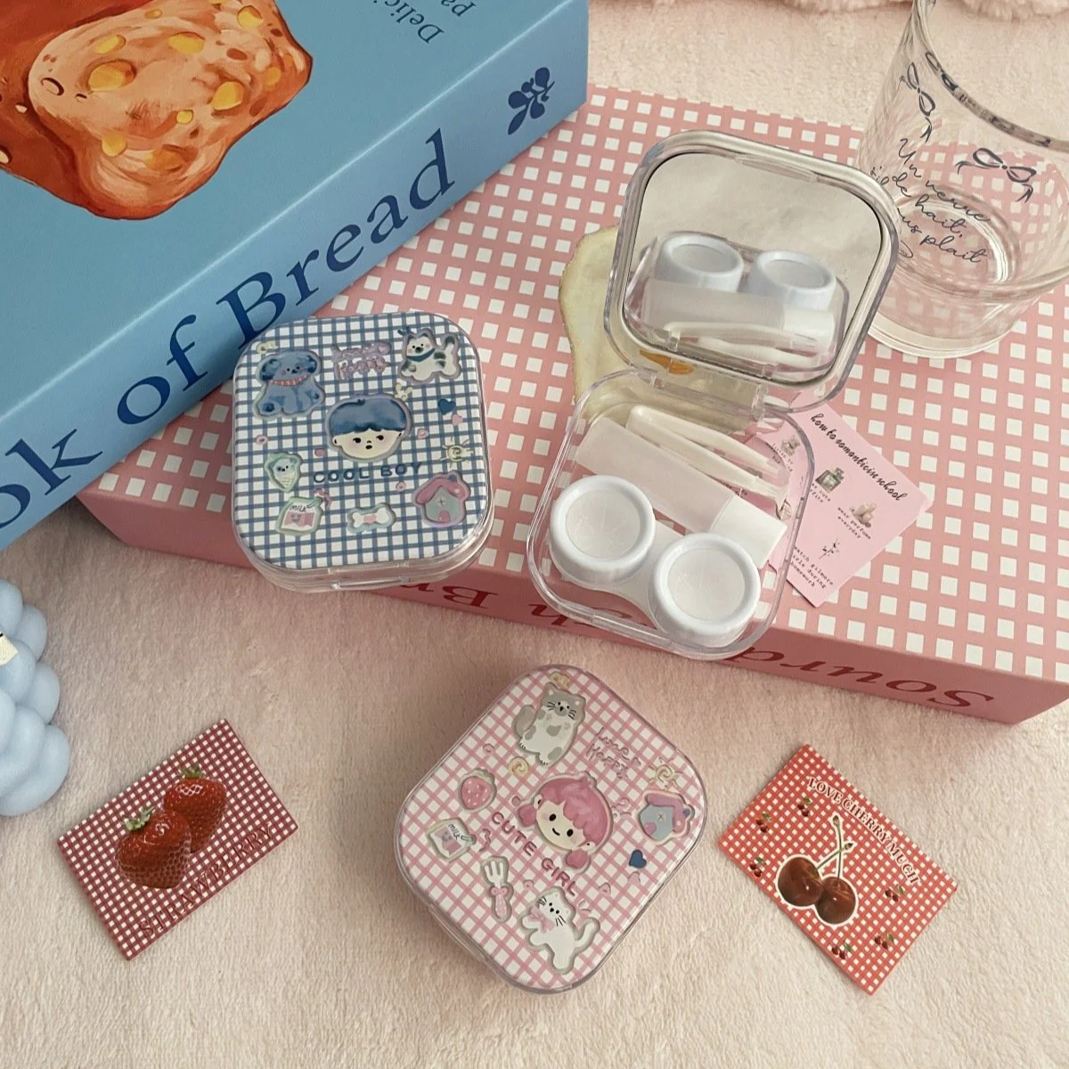 Cool Boy and Cool Girl Colored Contact Lens Case - Image 3