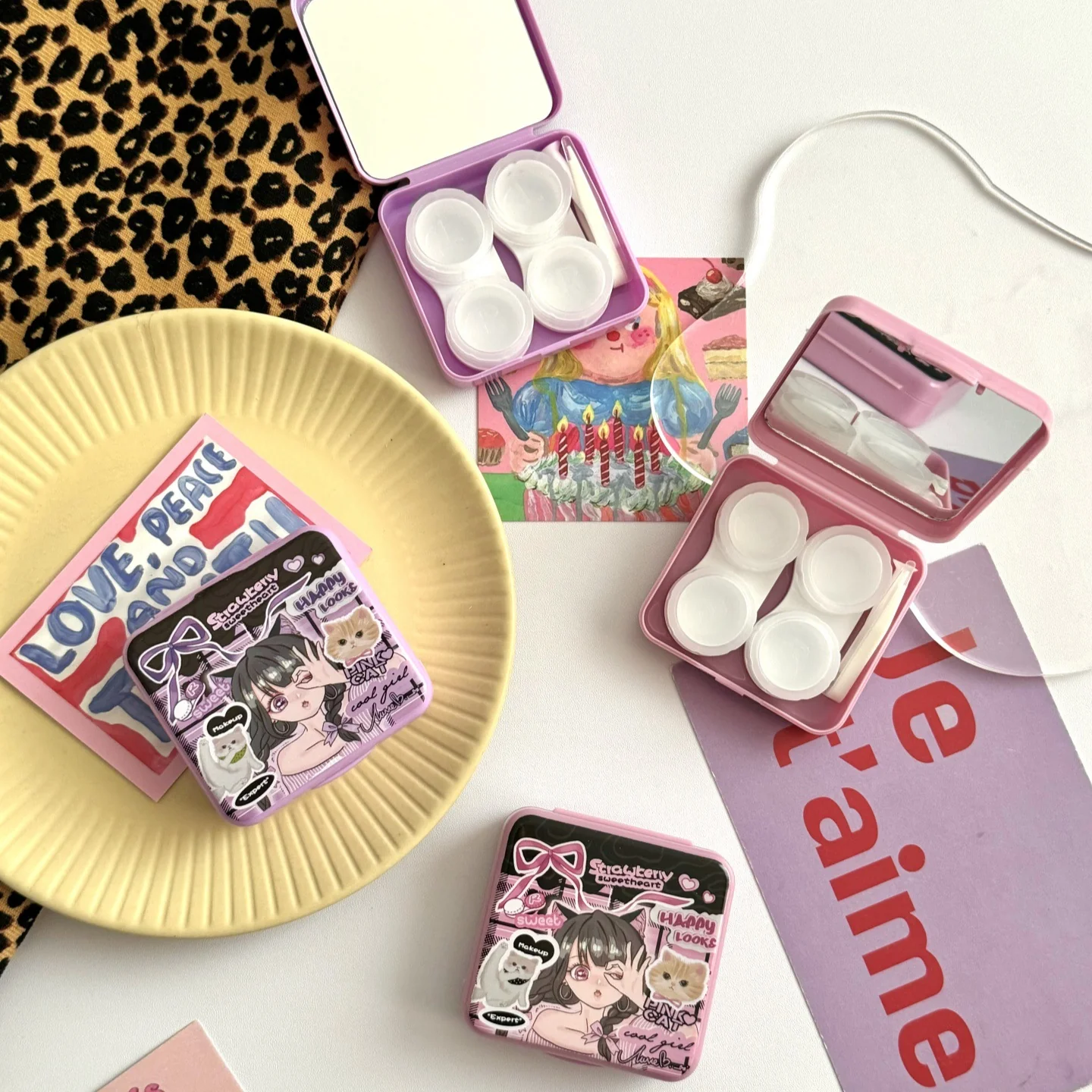 Cool Girl Colored Contact Lens Case - Image 4