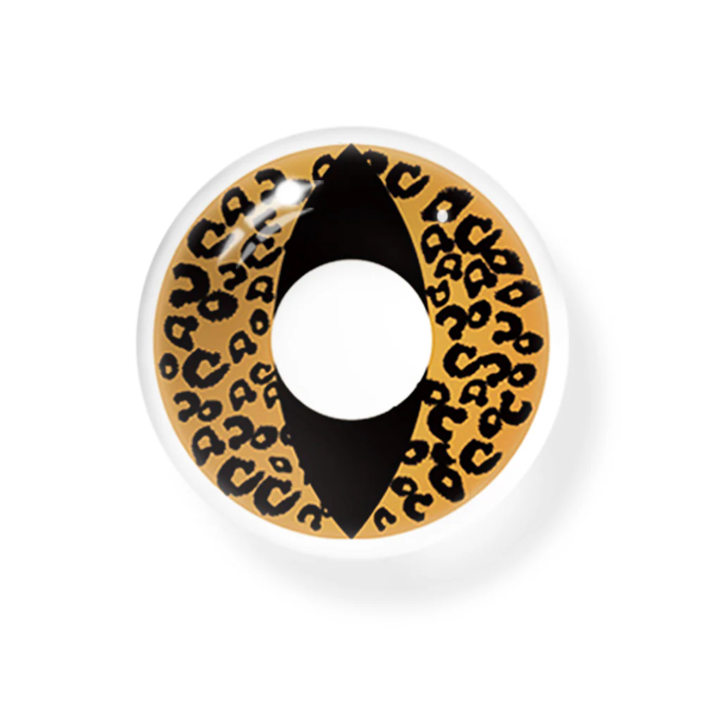 Cosplay Cat Eye Leopard Brown Colored Contact Lenses - Image 2