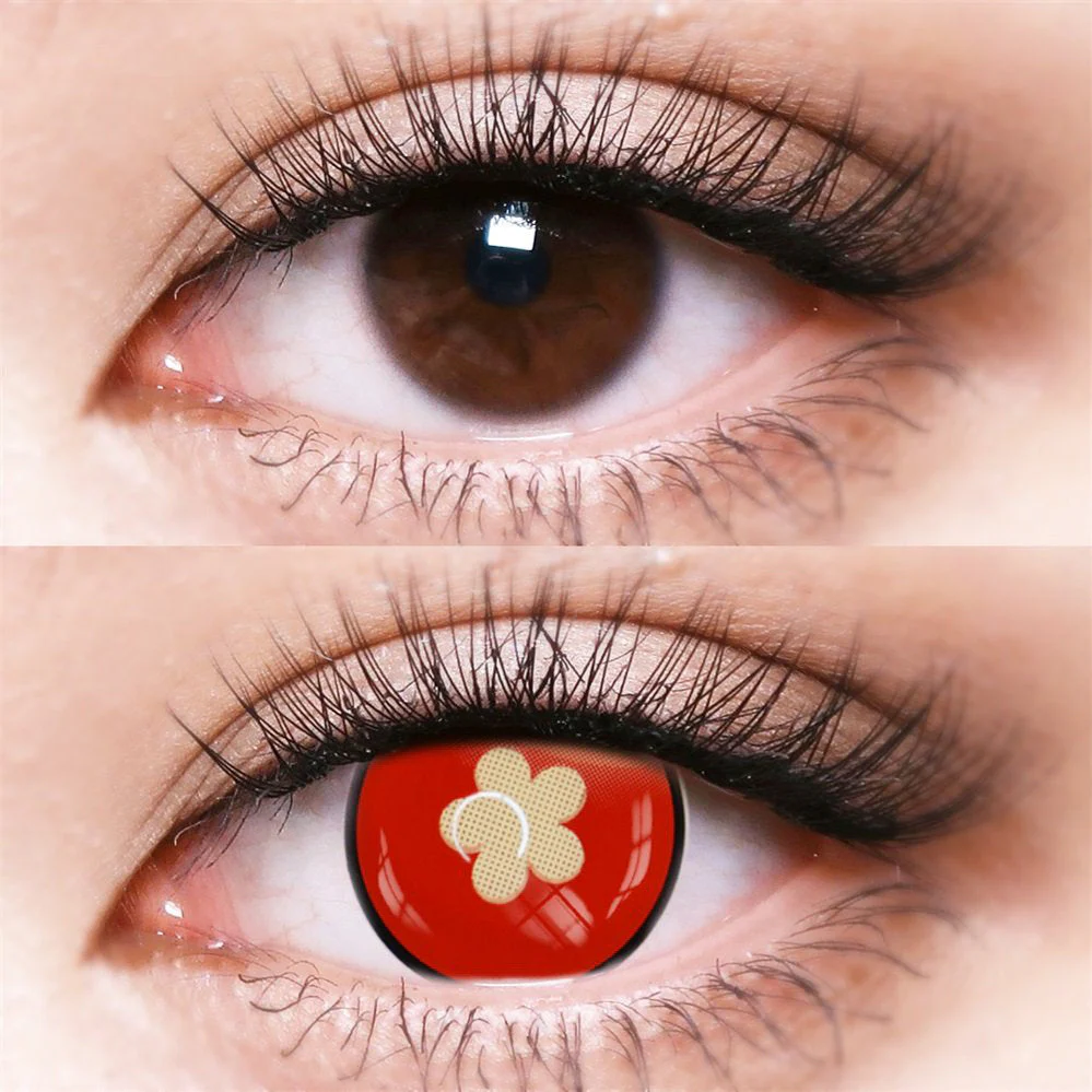 Cosplay Genshin Impact Hutao Red Colored Contact Lenses - Image 5