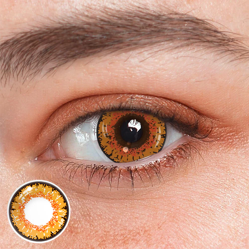 Cosplay Queen Yellow Brown Colored Contact Lenses