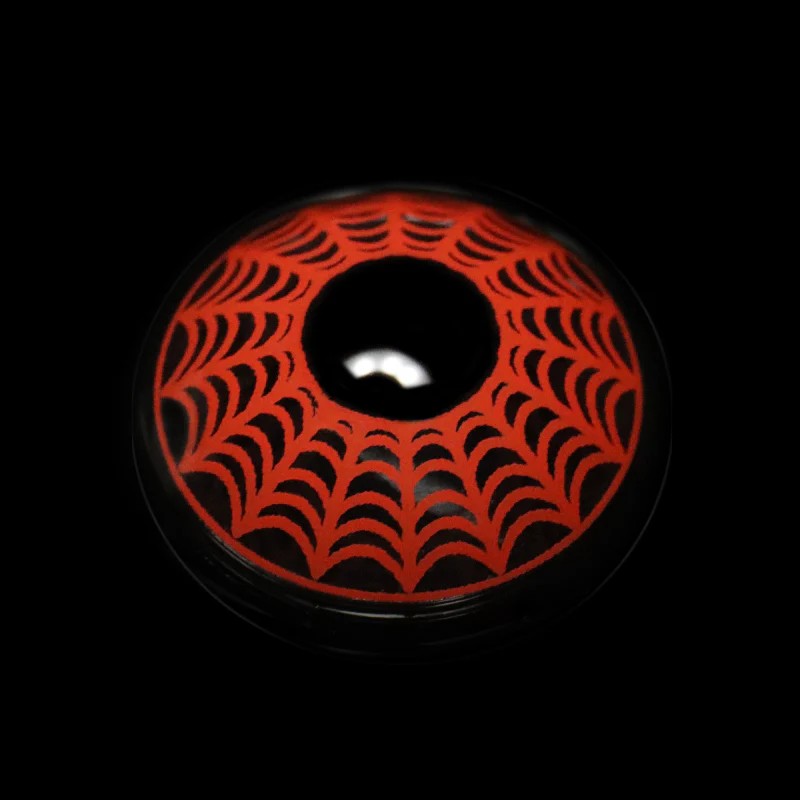 Cosplay SpiderWeb Red Colored Contact Lenses - Image 3