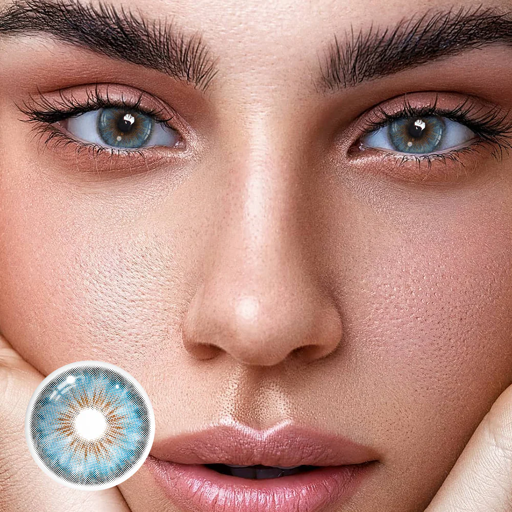 Cyrene Dark Blue Colored Contact Lenses - Image 2