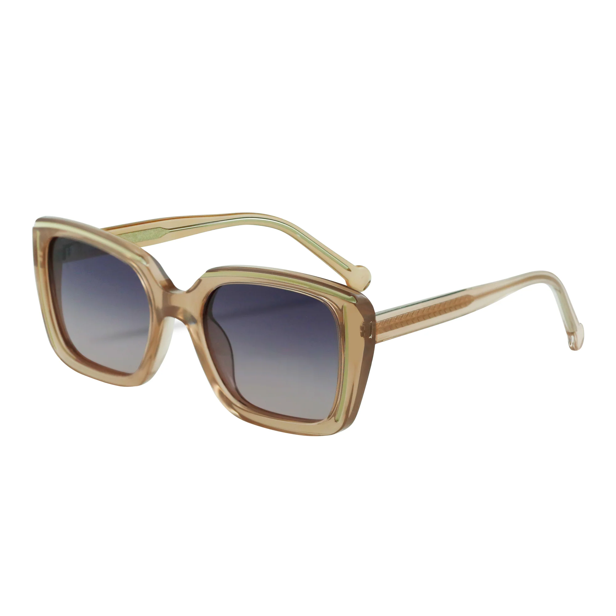 Diva Oversized Champagne Sunglasses - Image 2