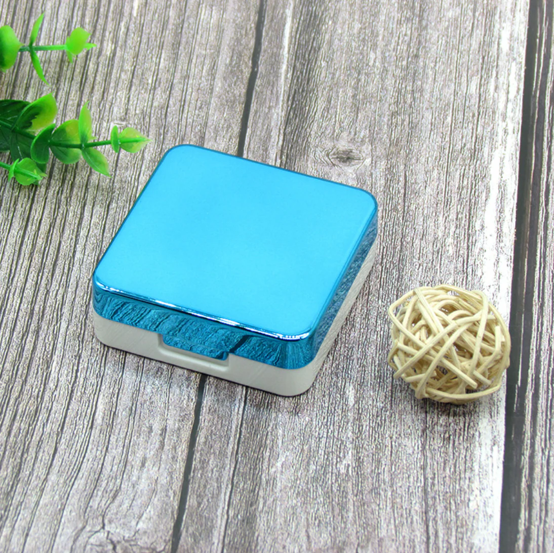 Electroplated Square Multicolor Colored Contact Lens Case - Image 7