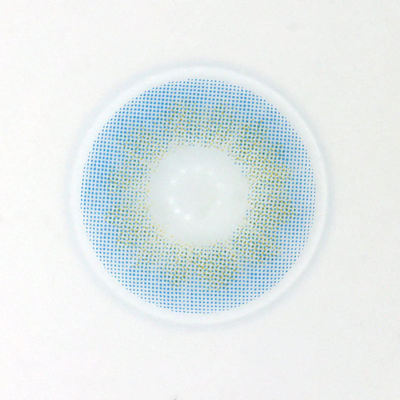 Genkai Blue Prescription Colored Contact Lenses - Image 2