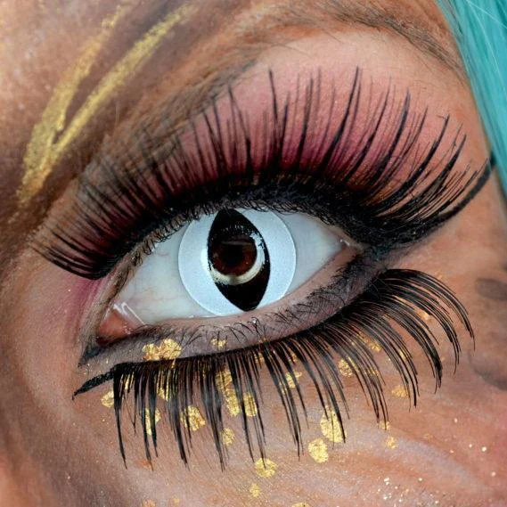 Halloween White Cat Eye Colored Contact Lenses - Image 6