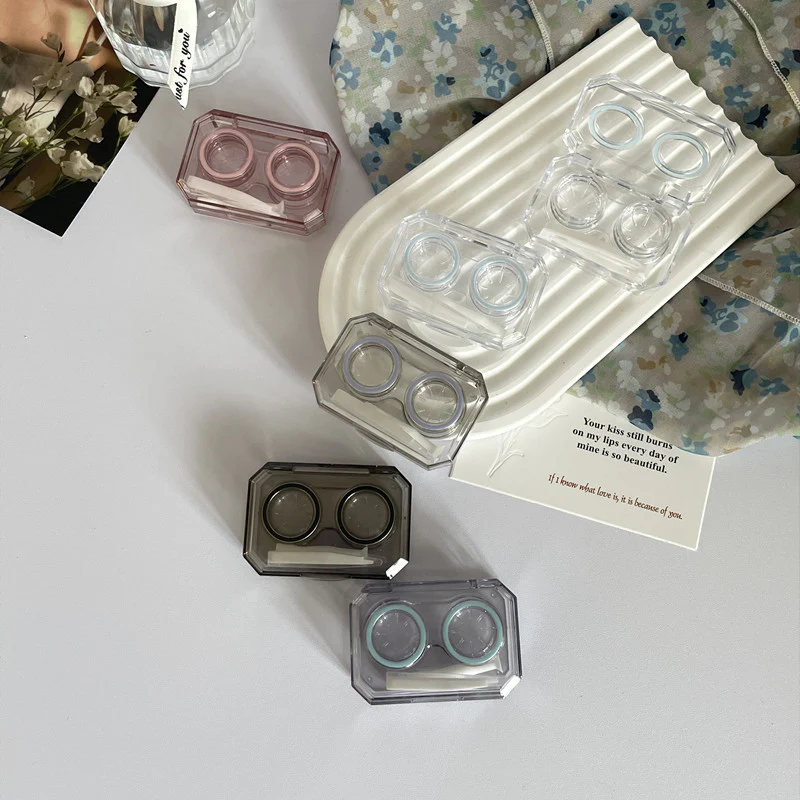 Ins Mini Simple Colored Contact Lens Case - Image 3