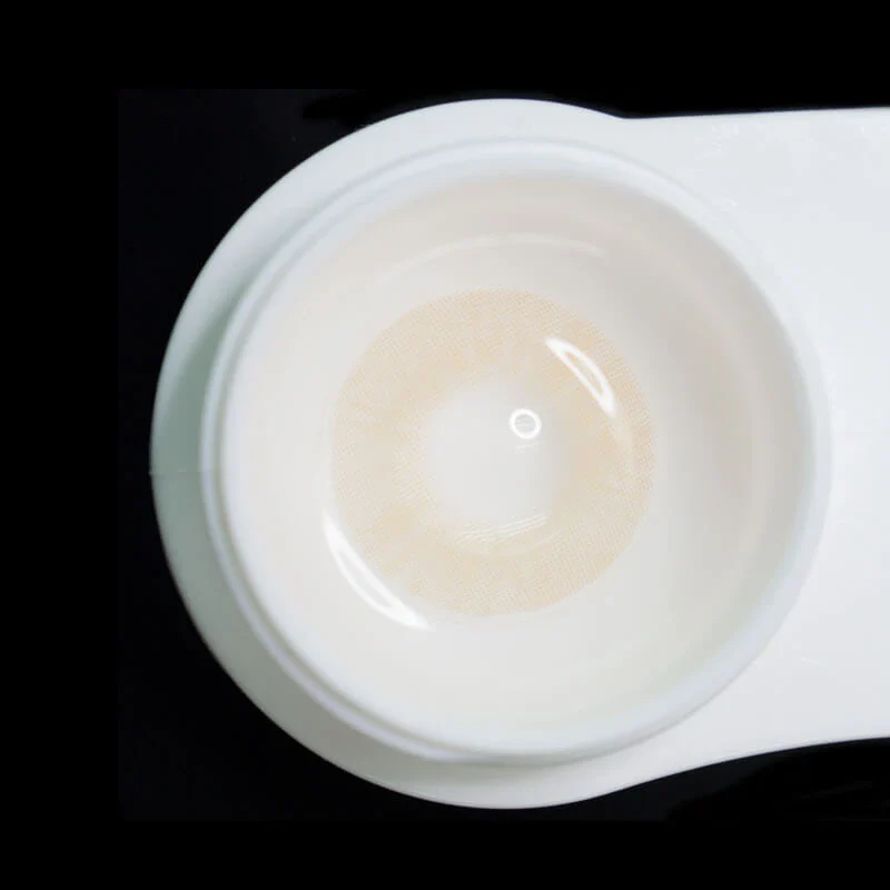 Lemon Cat Eye Khaki Colored Contact Lenses - Image 4