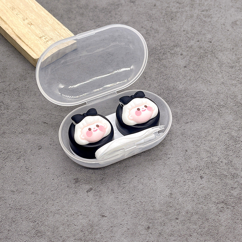 Lovely Girl Head Colored Contact Lens Case - Image 21