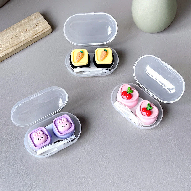 Small Fresh Bear Rabbit Colored Contact Lens Case - Image 10