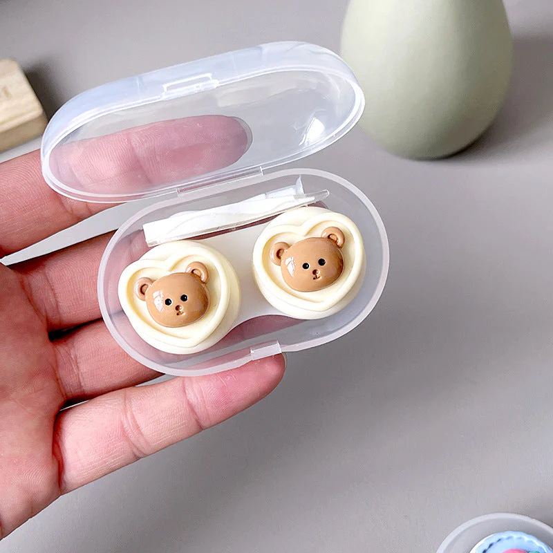 Small Fresh Bear Rabbit Colored Contact Lens Case - Image 4