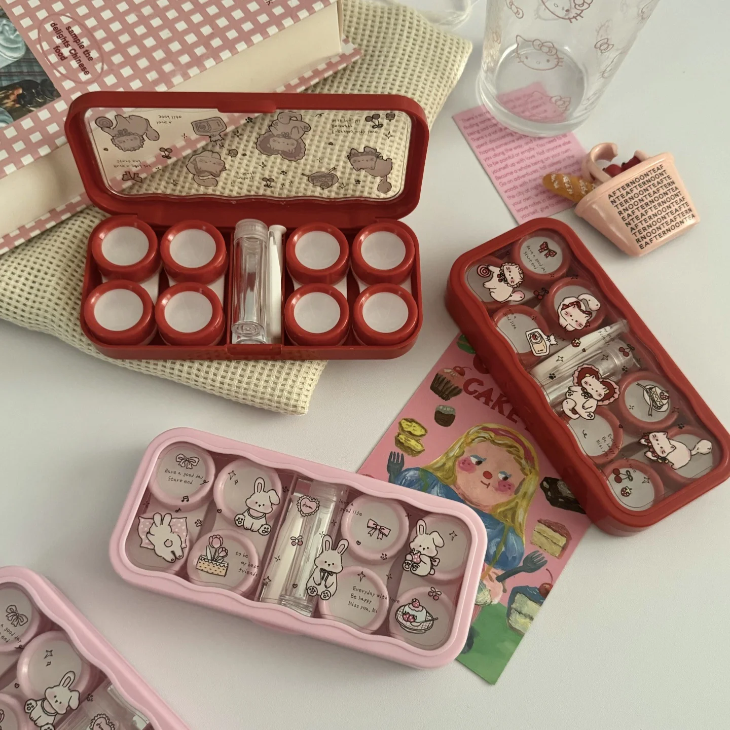 Sweet Bunny Garden Colored Contact Lens Case - Image 6