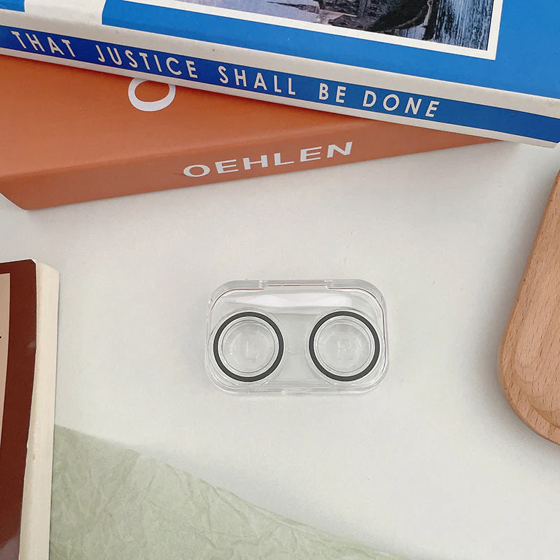 Transparent Ins Style Simple and Compact Colored Contact Lens Case - Image 6